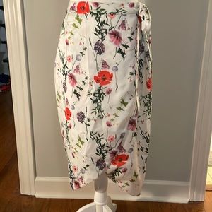 Ted Baker wrap skirt with floral design NWOT